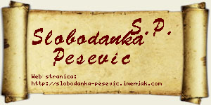Slobodanka Pešević vizit kartica
